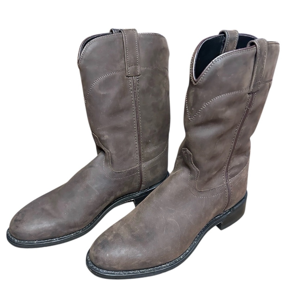 Old West Men's Dark Brown Pull-On Western Boots Size 8EE (unisex)